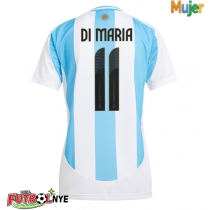 Camiseta Argentina Angel Di Maria #11 Primera Equipación para mujer Copa America 2024 manga corta
